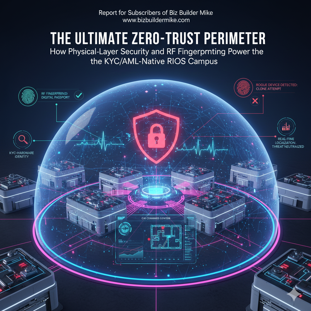 The Ultimate Zero-Trust Perimeter: How Physical-Layer Security and RF Fingerprinting Power the KYC/AML-Native RIOS Campus