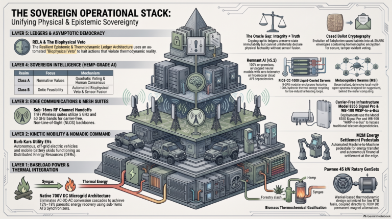 THE SOVEREIGN OPERATIONAL STACK: THE ISOMORPHISM OF PHYSICAL AND EPISTEMIC SOVEREIGNTY ACROSS DECENTRALIZED ENERGY, KINETIC MOBILITY, CARRIER-FREE COMMUNICATIONS, AND INVARIANT LEDGER ARCHITECTURES